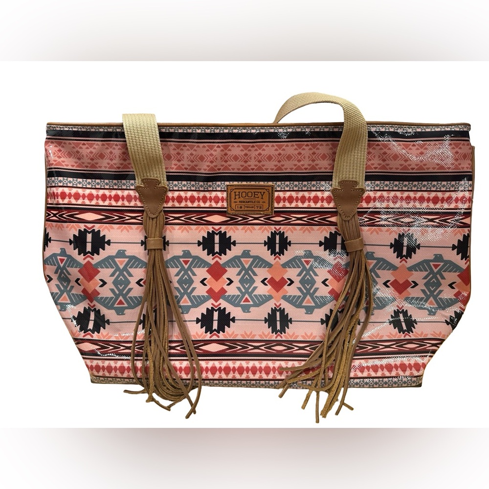 NWOT Hooey Thunderbird Chevron & Striped Pattern Large Tote Purse - Picture 1 of 6